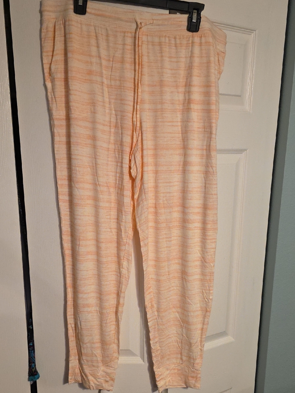 Alfani Intimates- Peach & Cream Color Striped Lounge Pants- XL, NWOT